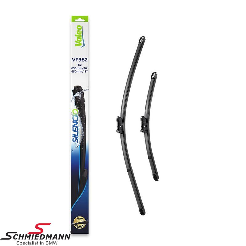 Wiper blade set, front