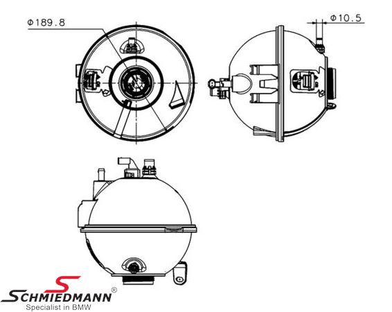 Expansion tank for coolant