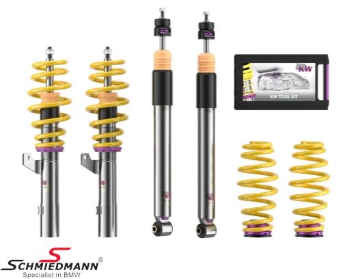 Coilover kit -KW variant 3- height, rebound and compression damping adjustable front/rear 15-45mm/15-45mm