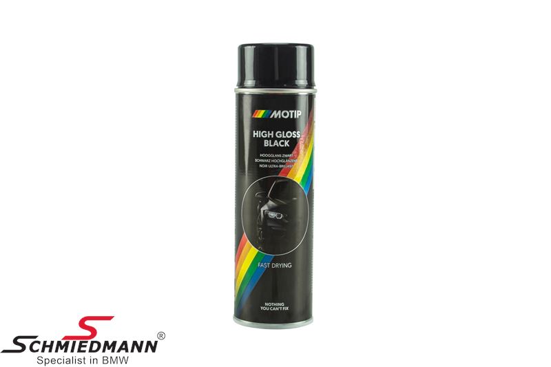 Motip universal paint black high gloss 500 ml.