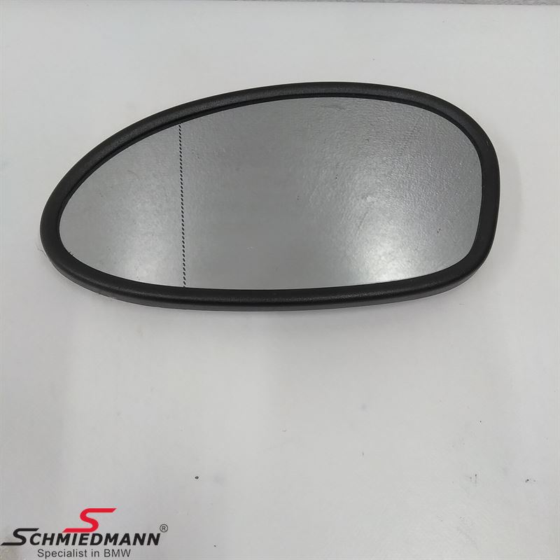 Side-view mirror glass wide-angle tinted/heated L.-side