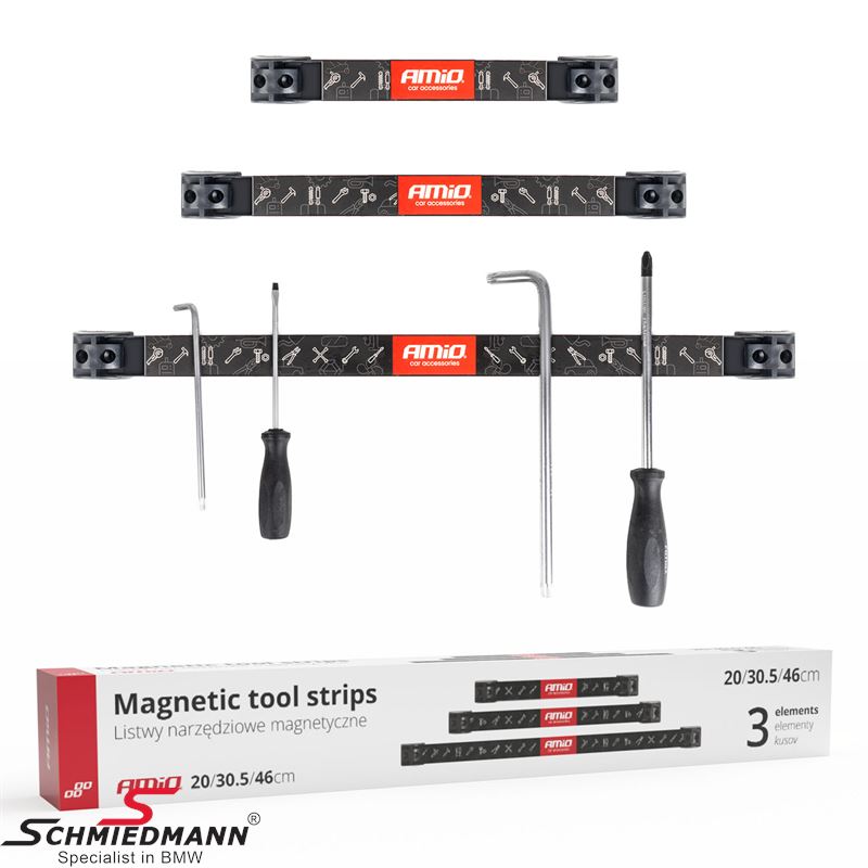 Tool holders set, magnetic strips, 1x20cm - 1x30,5cm - 1x 46cm