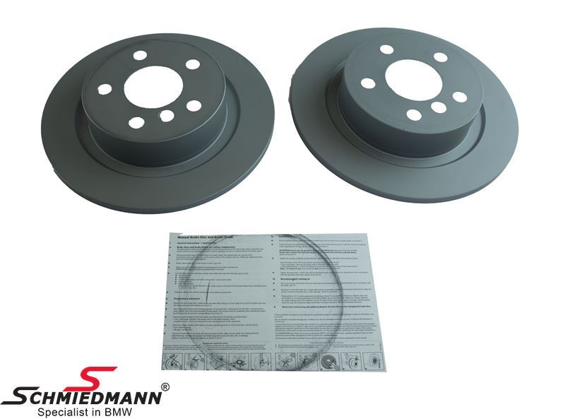 Brake disc set rear 280X10mm – Original Zimmermann Germany