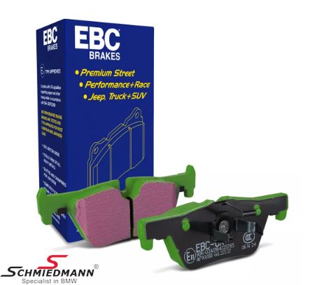 Racing brake pads rear EBC Greenstuff (for road and extreme driving)