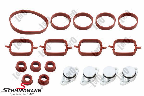 Intake manifold gasket set - Swirl flaps delete kit