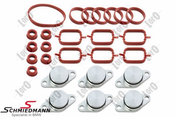 Intake manifold gasket set - Swirl flaps delete kit