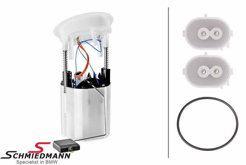 Fuel pump with level sensor and gaskets