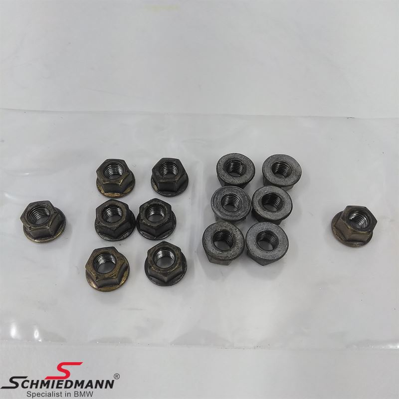 Nut with flange M7 14PCS