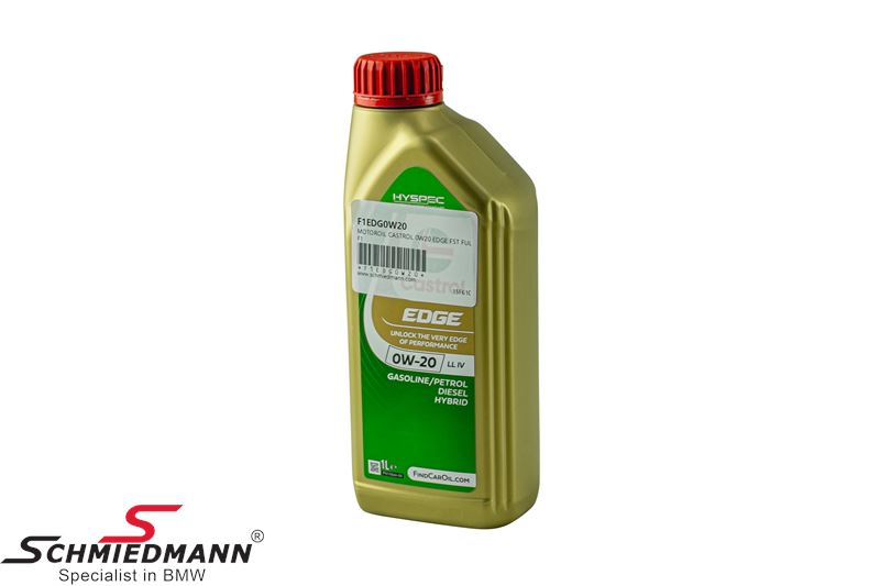 Motoroil Castrol 0W20 Edge FST fully synthetic 1 liter can