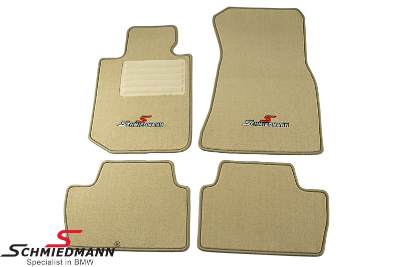 Floormats front/rear original Schmiedmann -Sport Edition- beige