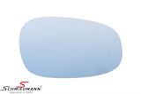 51167145268LR Mirror Glass, blue tint, with heating, wide-angle - Right side