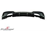 INF2021MOT2HVS2 BMW F21 -  Rear apron trimpanel with cut outs for double tailpipes in both sides, primed -Motorsport 2- for M-Technic rearskirt (Please note the installation instructions)