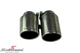 SCMR276MM BMW E46 -  Schmiedmann chrom tailpipe double 2X76MM