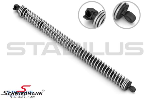 Tension spring for the trunk lid right side