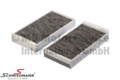 Microfilter activated carbon container