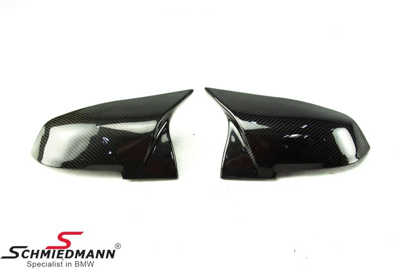 Sidemirror cover set genuine carbon R.+L.-side (replacement not only covers) (Has fitment issues and semi broken clips)