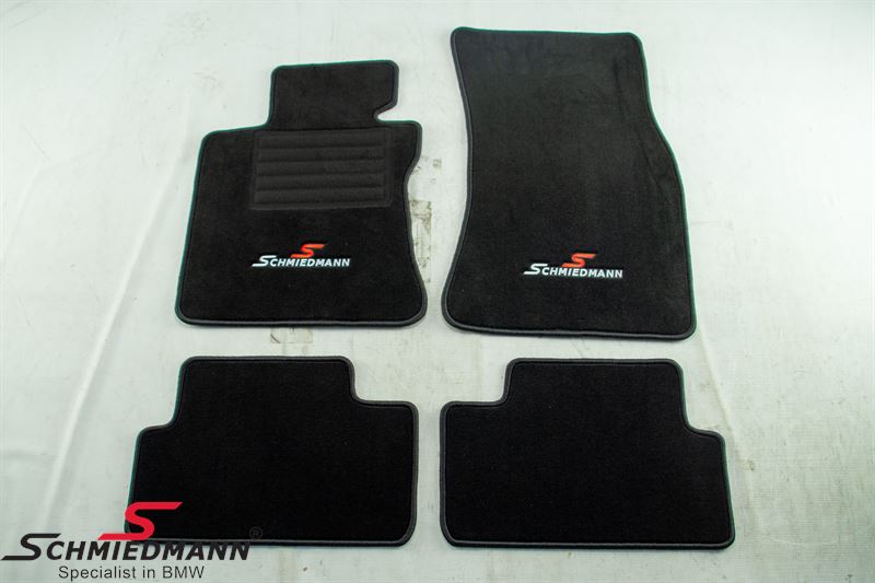 -DEMO- Floormats front/rear original Schmiedmann -Sport Edition- black (Returns)