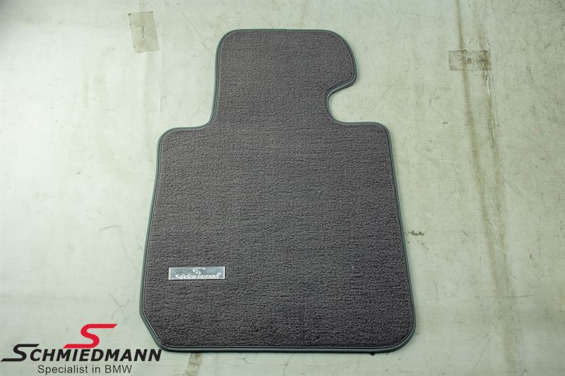 -DEMO- Floormats front/rear original Schmiedmann -Exclusive- grey, extra thick quality (Only drivers side mat)