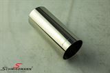 SCMRSK85MMDEMO2 BMW E21 -  -DEMO- Schmiedmann tailpipe round cut slantwise with embossed logo D=85MM L=230MM (Bent out of shape)