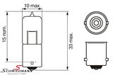 63311375003BO1 63311375003 63 31 1 375 003 1375003 BMW E32 -  Bulb 12V 10W for rear view mirror and other various places
