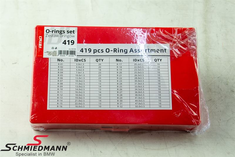 -DEMO- O-rings set - 419 pcs (Damagede container)