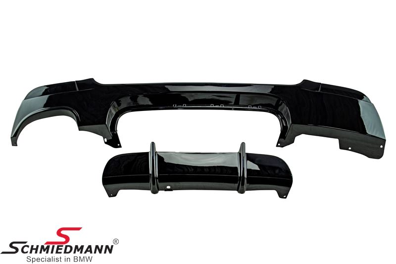 rear apron trimpanel/diffuser -Motorsport II- gloss black