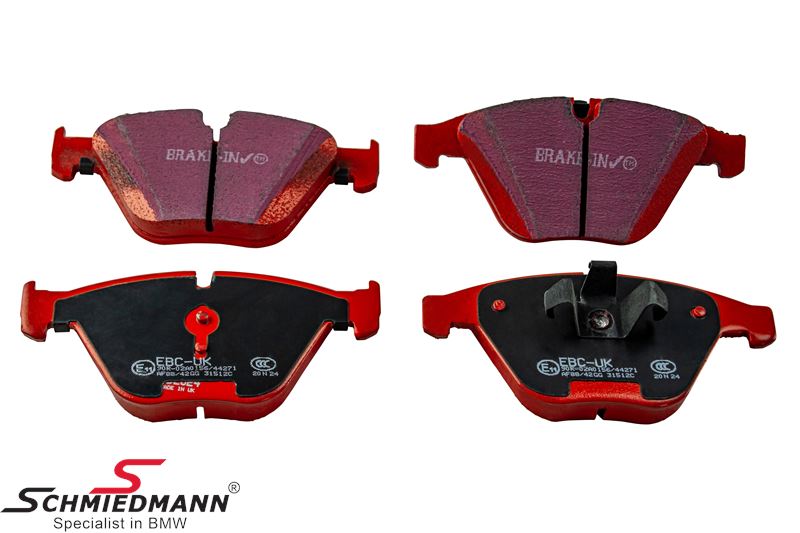 Racing brake pads front EBC red stuff (for road and extreme driving)