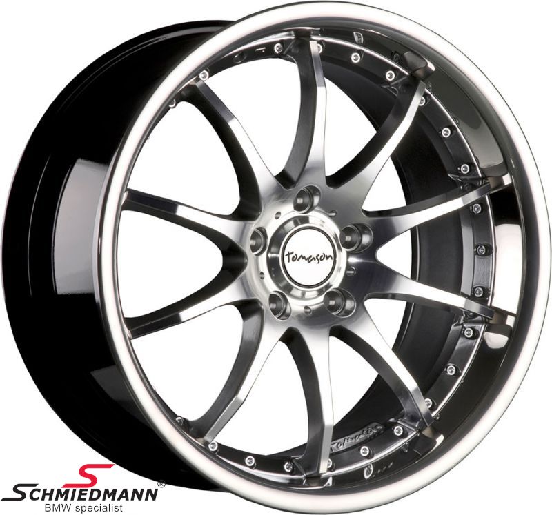 19 Tomason Tn8 Hyper Black Diamant Polished Rim 8 5x19 With Stainless Steel Lip To819853seriel