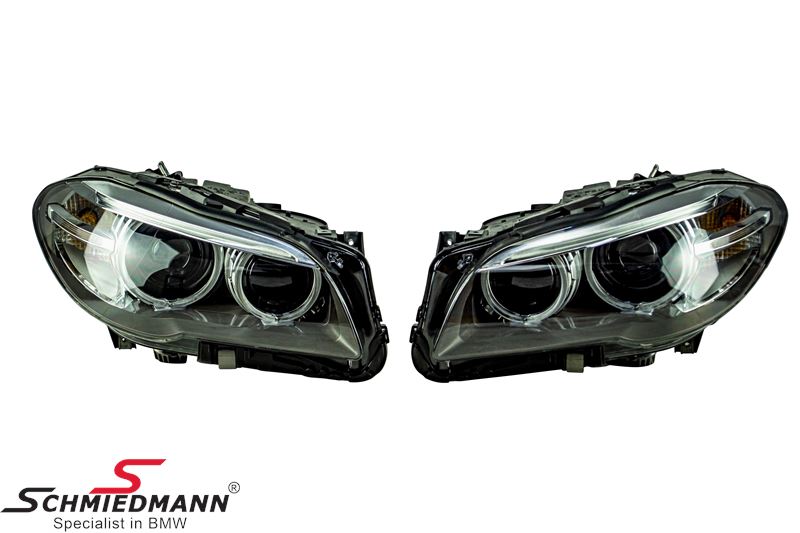 Headlight set -New Generation- clear/black xenon, with LED day driving light