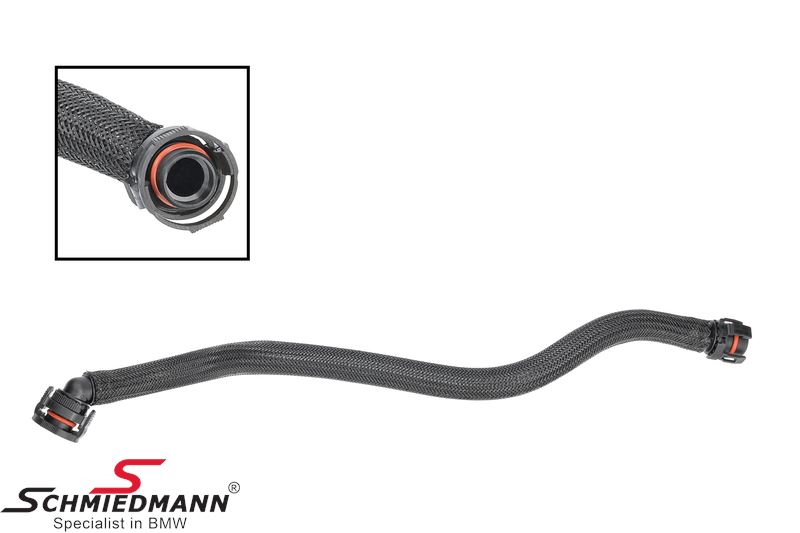 Hose for crankcase ventilation, upper+lower cylinder 1-4