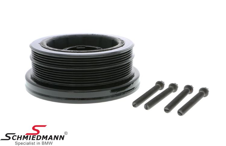 Belt pulley on the crankshaft for the V-belt (incl. bolts)
