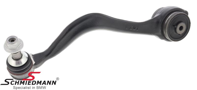 Wishbone front left side - lower front, aluminium with rubber mounting
