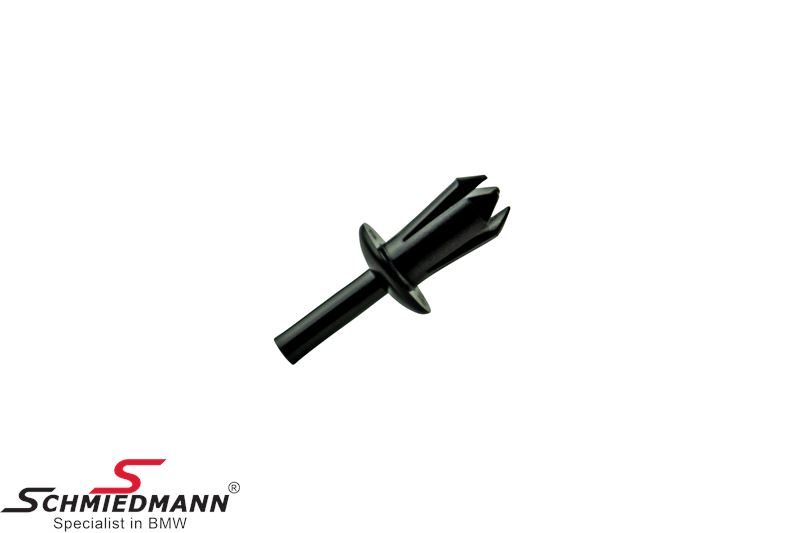 Clamp with lock pin (expanding rivet)