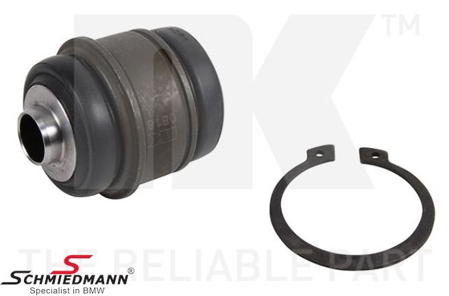 Ball joint rear - for wheel carrier, with snap ring