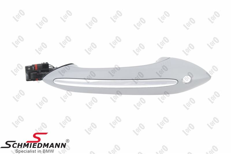 Exterior door handle, front - Left side, gray