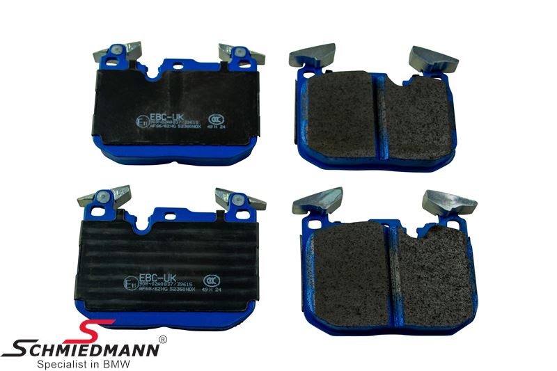 Racing brake pads front EBC blue stuff NDX (For the racetrack)(Not for models with Carbon Ceramic brakes)