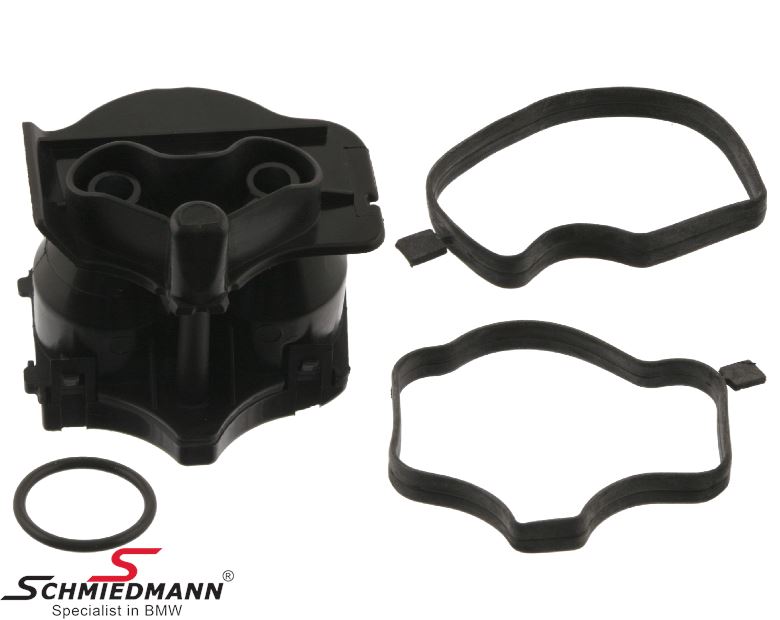 Oilseparator for the crankshaft ventilation unit under the cylinderhead cover