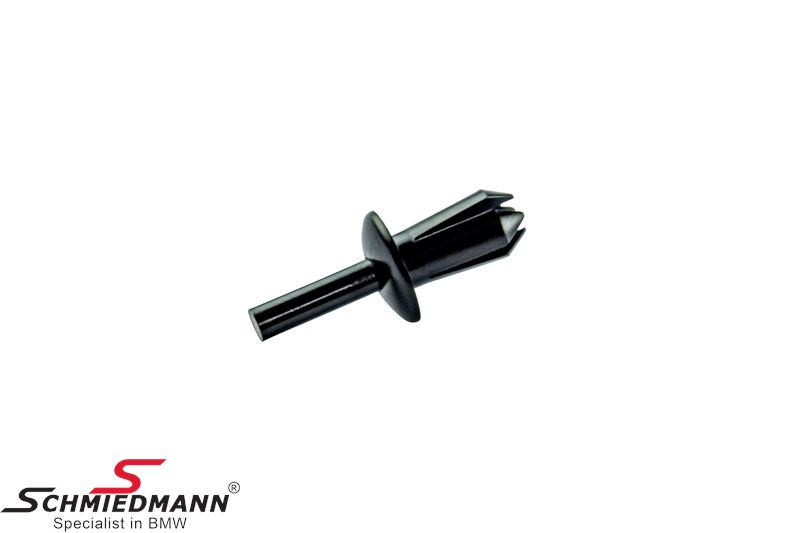 Clamp with lock pin (expanding rivet)
