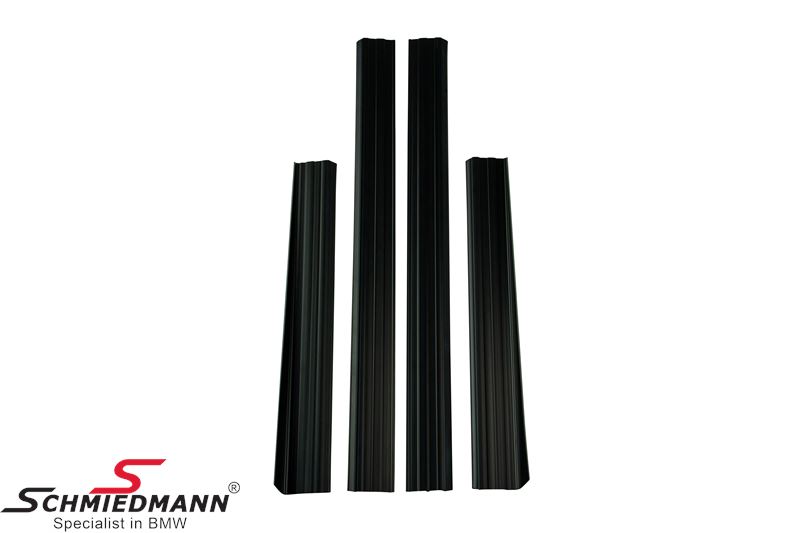 Sill strip set, outer, Black PVC plastic 