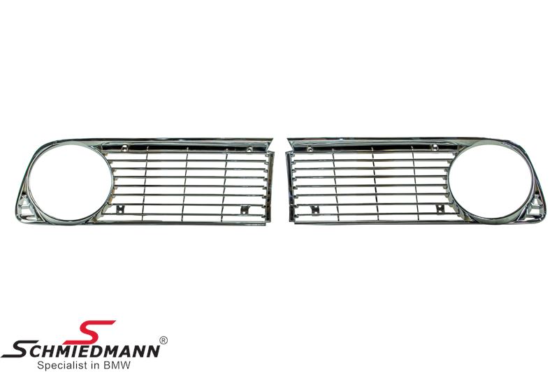 Plastic front, side grille set - Chrome