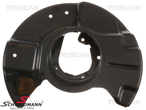 Brake protection plate, front, left side