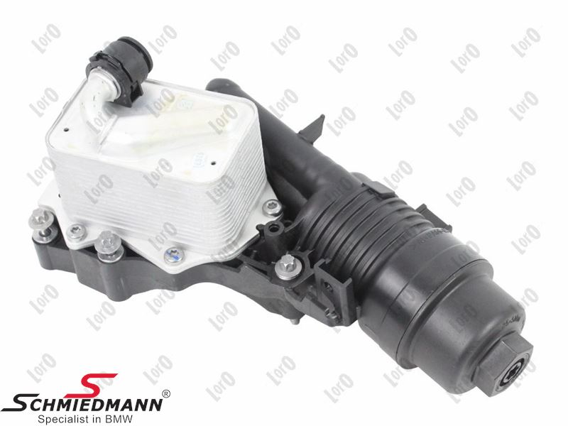 Oilfilter housing with oilfilter lid, gaskets