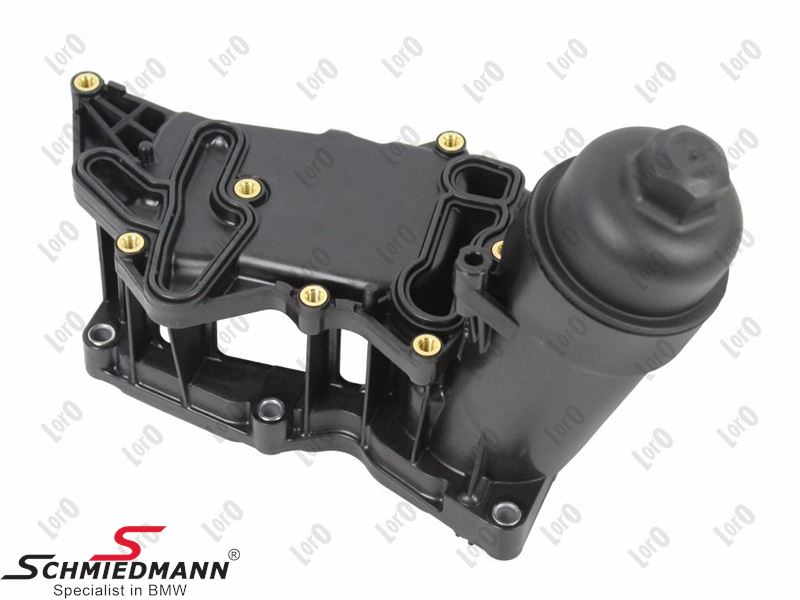 Oilfilter housing with oilfilter lid, gaskets