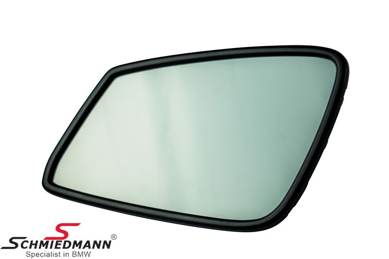 Mirror glass with heating, left side 