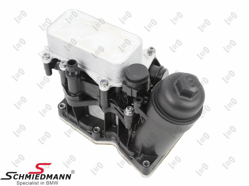 Oilfilter housing with oilfilter lid, gaskets and oil cooler