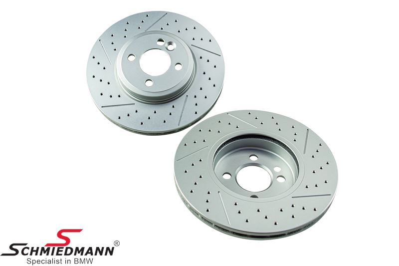 Brake disc front 294x22mm drilled/slotted