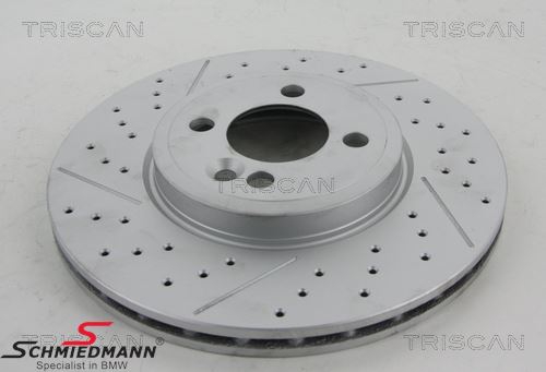 Brake disc front 294x22mm drilled/slotted