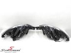 C54103  Headlight set H7 clear glass/black, with angel eyes rings+white indicators