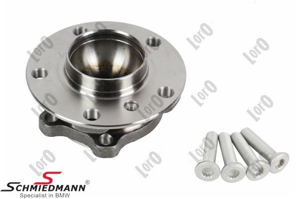 Wheel hub with bearing front