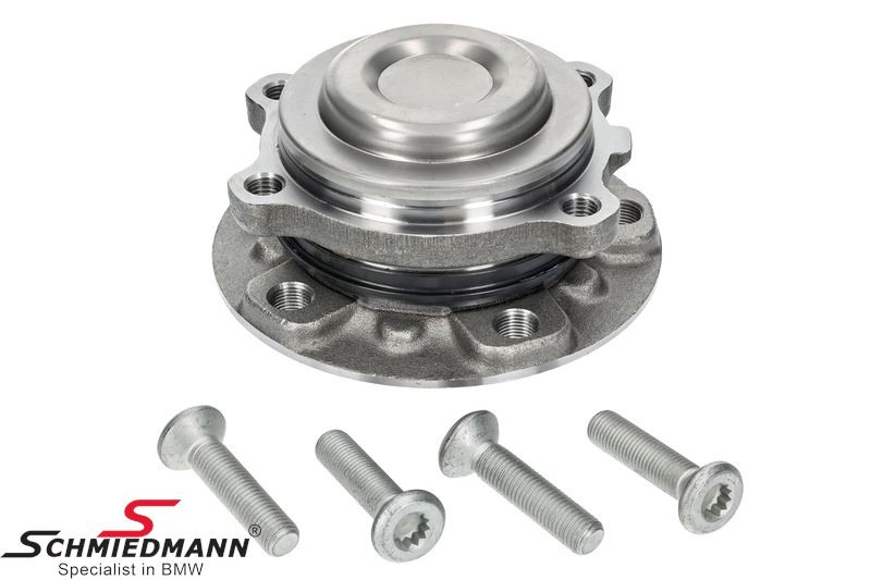 Wheel hub with bearing front